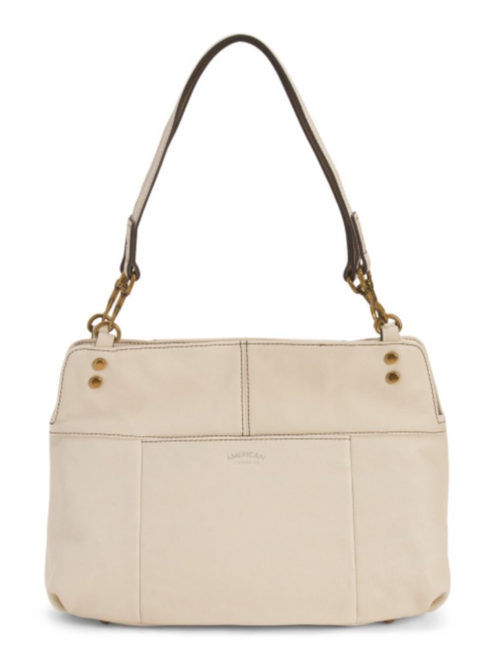 AMERICAN LEATHER CO. Leather Porter Triple Compartment Satchel